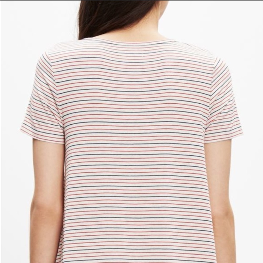 Madewell black and red striped T-shirt dress - Picture 3 of 6